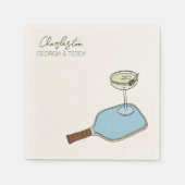 pickleball cocktail servetje servet (Voorkant)