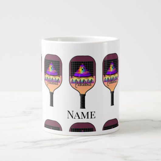 Pickleball Coffee-Mok Grote Koffiekop (Voorkant)