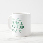 Pickleball Coffee Mok in groen en wit (Voorkant links)