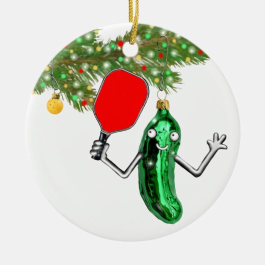 Pickleball Collectible Keramisch Ornament (Voorkant)
