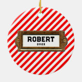 Pickleball Collectible Keramisch Ornament (Achterkant)