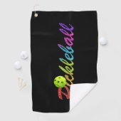 Pickleball Colorful Black Sweat Towel Golfhanddoek (Insitu)