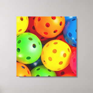 Pickleball Colorful Canvas Afdruk