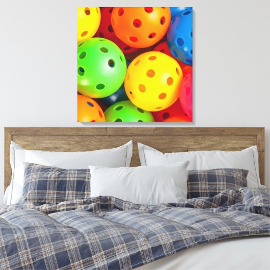 Pickleball Colorful Canvas Afdruk (Insitu (Slaapkamer))