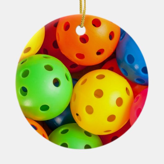 Pickleball Colorful Keramisch Ornament (Voorkant)
