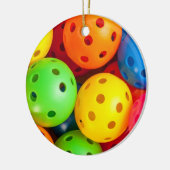 Pickleball Colorful Keramisch Ornament (Links)