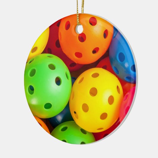 Pickleball Colorful Keramisch Ornament (Links)