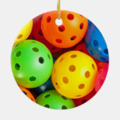 Pickleball Colorful Keramisch Ornament (Achterkant)
