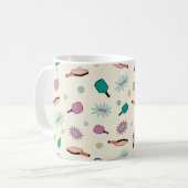 Pickleball! Colorful Pattern Koffiemok (Voorkant links)