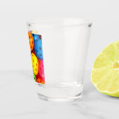 Pickleball Colorful Shot Glas (Rechts)