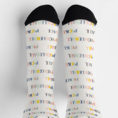Pickleball! Colorful Text Pattern Socks Sokken (Top)