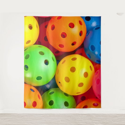 Pickleball Colorful Wandkleed (Voorkant)