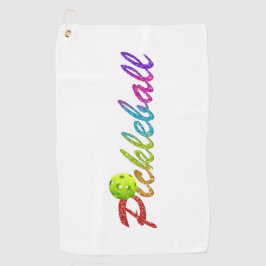 Pickleball Colorful White Sweat Towel Golfhanddoek