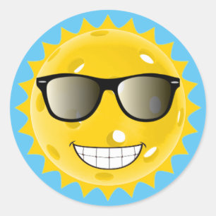 Pickleball Cool Classic Round Sticker