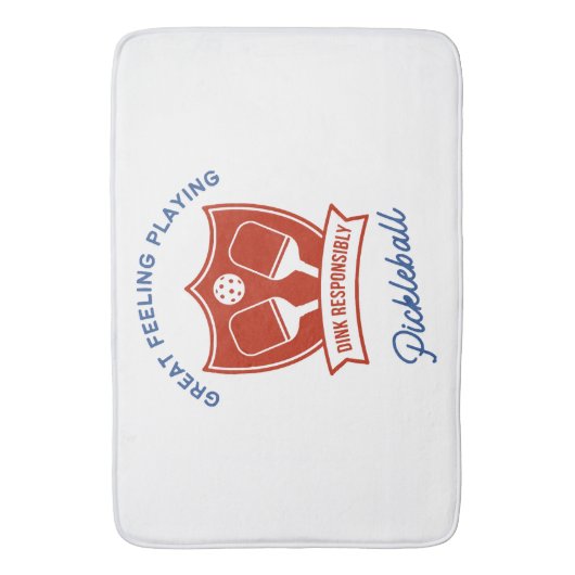 Pickleball cool ontwerp om te draag badmat (Voorkant Verticaal)