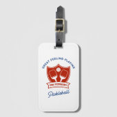 Pickleball cool ontwerp om te draag bagagelabel (Voorkant (verticaal))