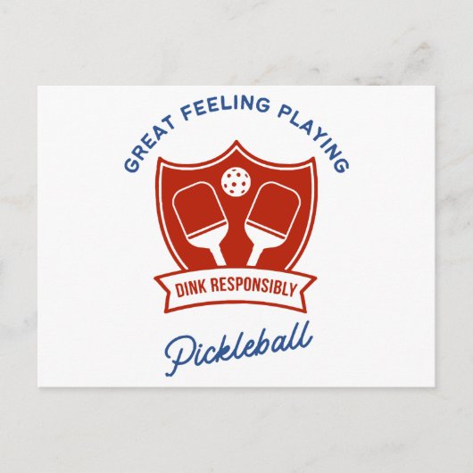 Pickleball cool ontwerp om te draag briefkaart (Voorkant)