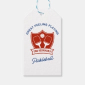 Pickleball cool ontwerp om te draag cadeaulabel (Voorkant)