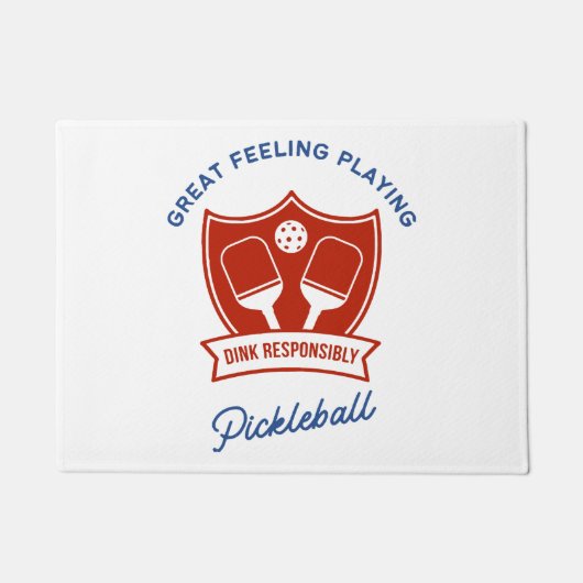 Pickleball cool ontwerp om te draag deurmat (Voorkant)
