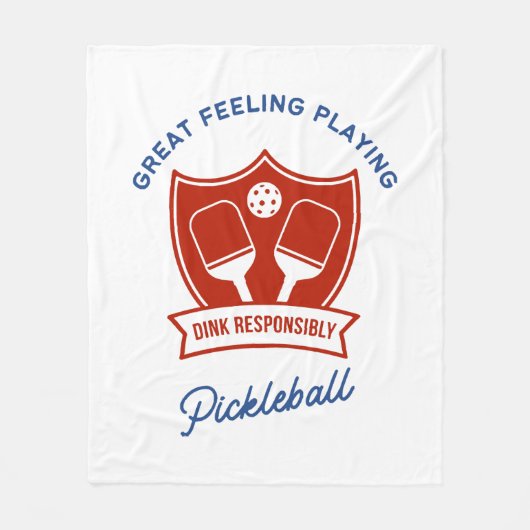 Pickleball cool ontwerp om te draag fleece deken (Voorkant)