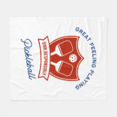 Pickleball cool ontwerp om te draag fleece deken (Voorkant (Horizontaal))