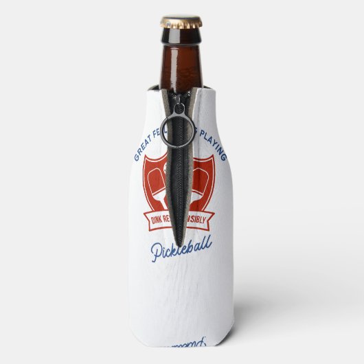 Pickleball cool ontwerp om te draag flesjeskoeler (Fles Achterkant)