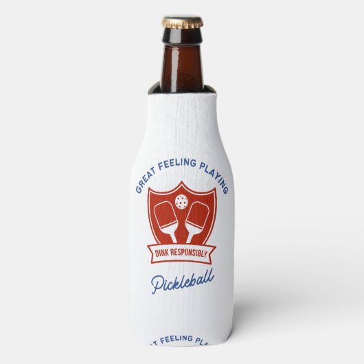 Pickleball cool ontwerp om te draag flesjeskoeler (Fles Voorkant)