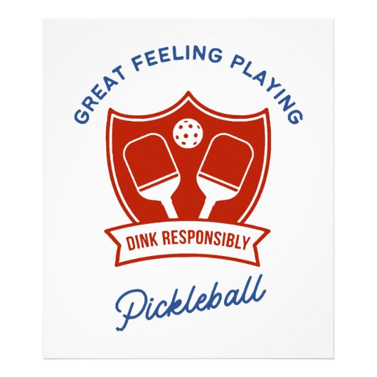 Pickleball cool ontwerp om te draag foto afdruk (Voorkant)