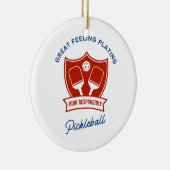 Pickleball cool ontwerp om te draag keramisch ornament (Rechts)