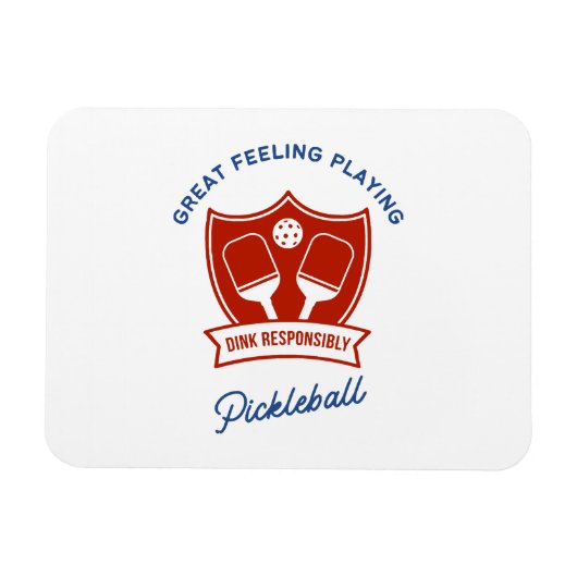 Pickleball cool ontwerp om te draag magneet (Horizontaal)