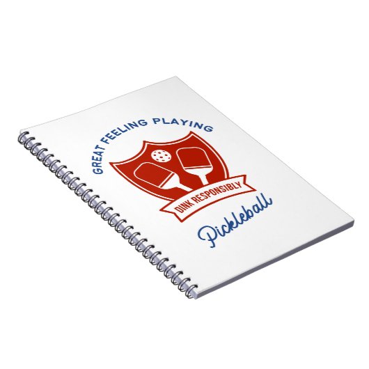 Pickleball cool ontwerp om te draag notitieboek (Rechterzijde)