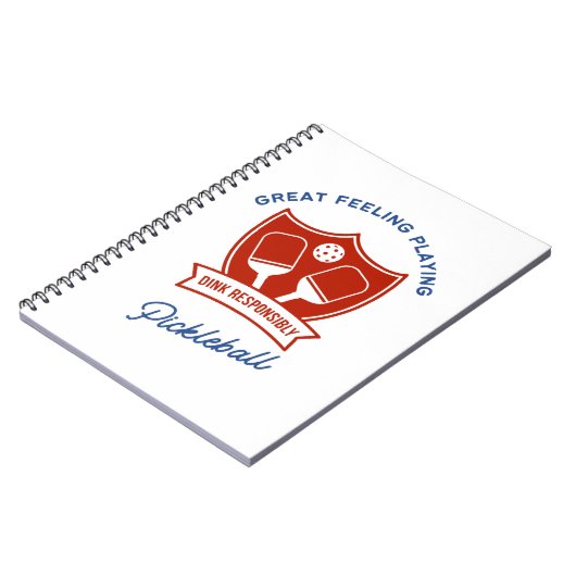 Pickleball cool ontwerp om te draag notitieboek (Linkerzijde)