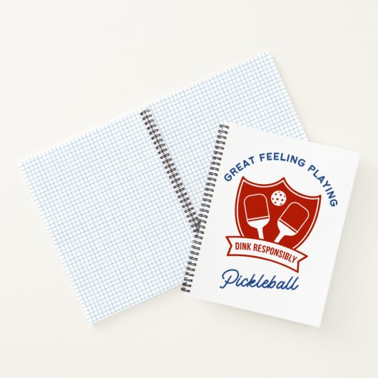 Pickleball cool ontwerp om te draag notitieboek (Binnen)