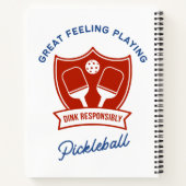 Pickleball cool ontwerp om te draag notitieboek (Achterkant)