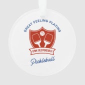 Pickleball cool ontwerp om te draag ornament (achterkant)