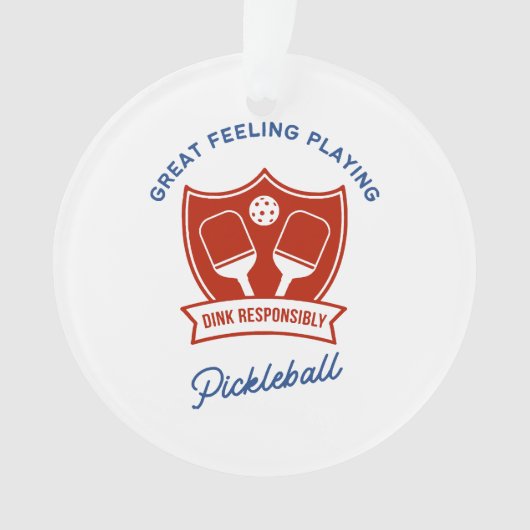 Pickleball cool ontwerp om te draag ornament (voorkant)