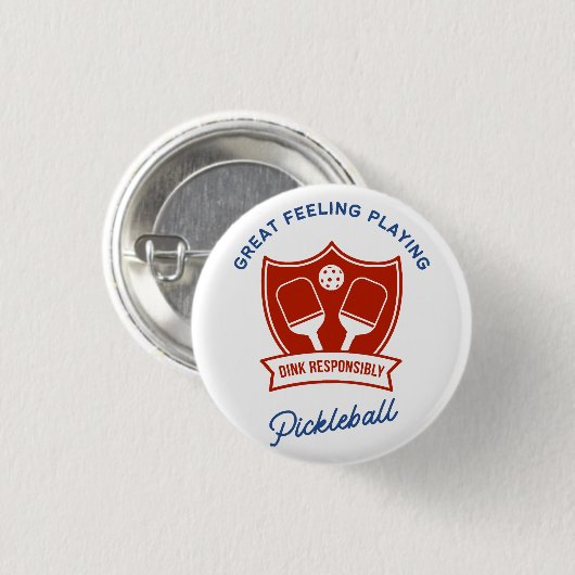 Pickleball cool ontwerp om te draag ronde button 3,2 cm (Voorkant /achterkant)