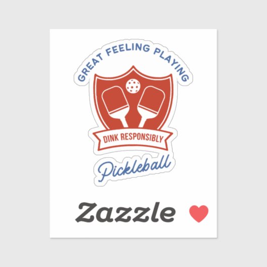 Pickleball cool ontwerp om te draag sticker (Vel)
