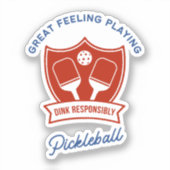 Pickleball cool ontwerp om te draag sticker (Voorkant)