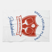 Pickleball cool ontwerp om te draag theedoek (Horizontaal)