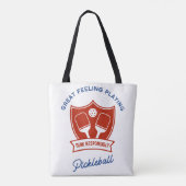Pickleball cool ontwerp om te draag tote bag (Achterkant)