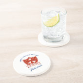 Pickleball cool ontwerp om te draag zandsteen onderzetter (Zijkant)