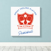Pickleball cool ontwerp om te dragen canvas afdruk (Insitu (Houten vloer))