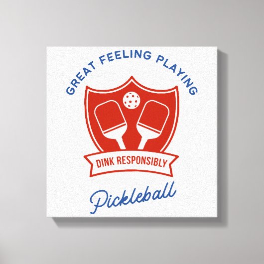 Pickleball cool ontwerp om te dragen canvas afdruk (Voorkant)
