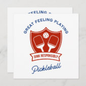 Pickleball cool ontwerp om te dragen kaart (Voorkant / Achterkant)