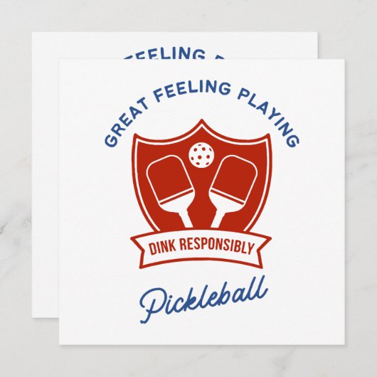 Pickleball cool ontwerp om te dragen kaart (Voorkant / Achterkant)