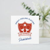 Pickleball cool ontwerp om te dragen kaart (Staand voorkant)