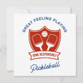 Pickleball cool ontwerp om te dragen kaart (Achterkant)
