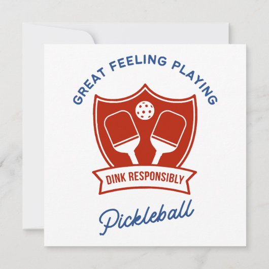 Pickleball cool ontwerp om te dragen kaart (Achterkant)