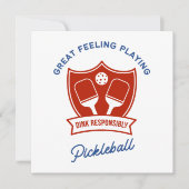 Pickleball cool ontwerp om te dragen kaart (Voorkant)